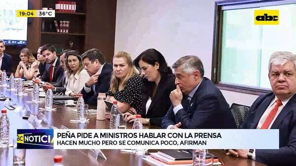 Video: Peña pide a ministros que respondan a la prensa para comunicar “lo mucho que hacen” - ABC Noticias - ABC Color