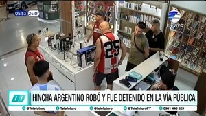 Asunción: Hincha argentino robó y fue detenido en la vía pública