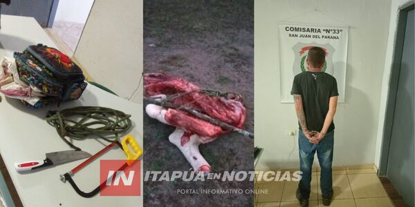  QUISO HACER ASADO CON VACA AJENA Y TERMINÓ PRESO