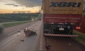 Joven motociclista fallece en accidente de tránsito en Yguazú
