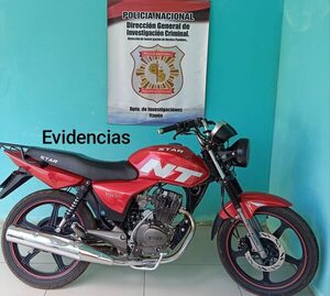 Recuperan motocicleta hurtada que ya estaba siendo ofertada en las redes sociales