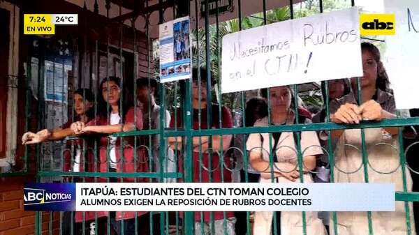 Encarnación: estudiantes toman colegio para exigir rubros y ser incluidos en Hambre Cero - ABC Noticias - ABC Color