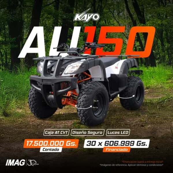 KAYO AU150: La cuatrimoto que redefine potencia y diseño en Paraguay