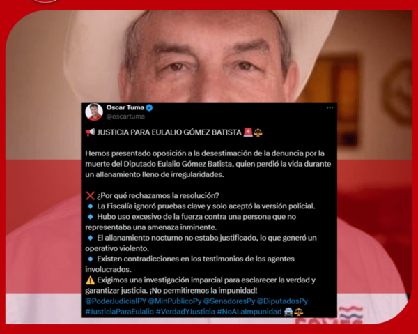 Familia de Lalo Gómez se opone a la desestimación del caso y exige justicia