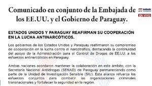 La DEA reanudará su cooperación en Paraguay tras la ruptura y rectificación del gobierno