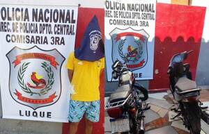 Atrapan a robamoto en Luque •