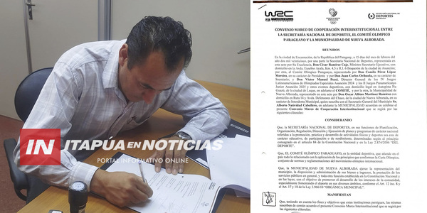 NVA. ALBORADA SERÁ SEDE DEL WRC TRAS FIRMA DE CONVENIO CON LA SND Y EL COMITÉ OLÍMPICO PARAGUAYO