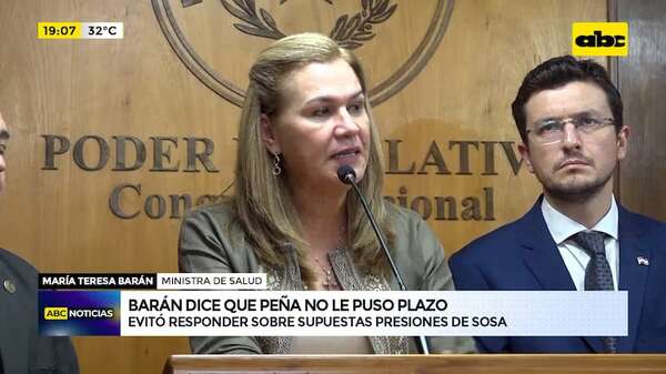 Video: Ministra Barán asegura que no tiene plazo para reestructurar el sistema de salud - ABC Noticias - ABC Color