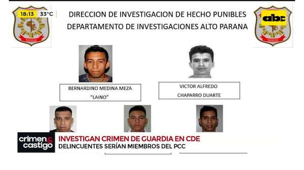 Video: Identifican a presuntos autores del asesinato de un guardia en Ciudad del Este - ABC TV - ABC Color