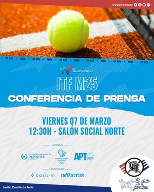 El CIT presenta el ITF M 25 de tenis profesional este viernes