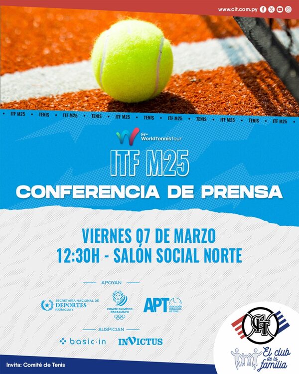 El CIT presenta el ITF M 25 de tenis profesional este viernes