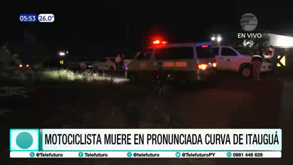 Motociclista muere en pronunciada curva de Itauguá