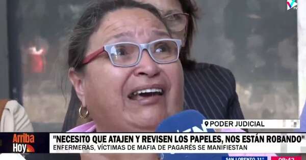 Diario HOY | Enfermeras víctimas de “la mafia de los pagarés” protestan frente al Palacio de Justicia