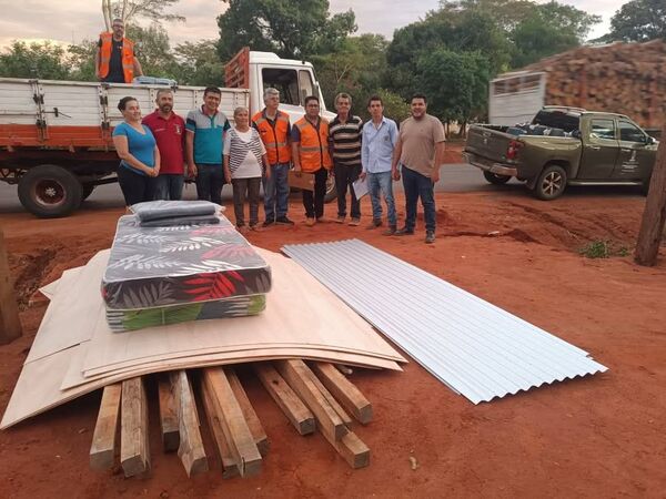Inicia la asistencia a familias afectadas por el temporal en Horqueta