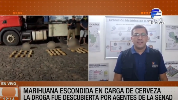 Hallan marihuana escondida en carga de cerveza