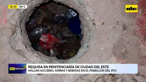 Hallan agujero en celda del PCC durante requisa en Penitenciaría de Ciudad del Este - ABC en el Este - ABC Color