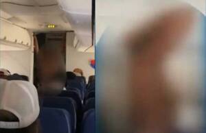 Un insólito momento se vivió a bordo de un avión luego que una mujer quedara desnuda