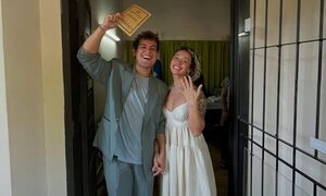 ¡Se casaron el cantante Miguel Narváez y la bailarina Adri Sanguina!
