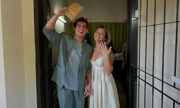 ¡Se casaron el cantante Miguel Narváez y la bailarina Adri Sanguina!
