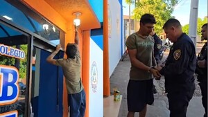 Motochorro es obligado a reponer focos robados de colegio y tuvo que pedir perdón