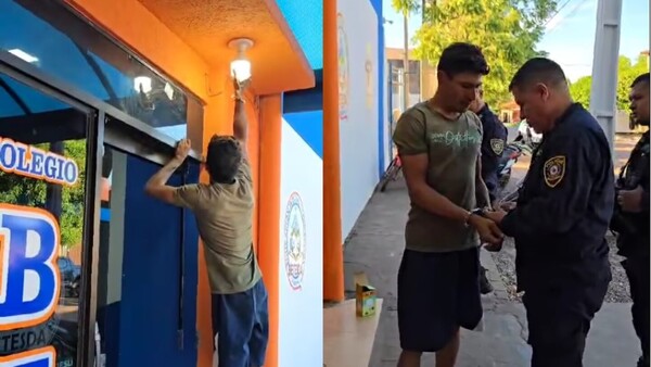 Motochorro es obligado a reponer focos robados de colegio y tuvo que pedir perdón