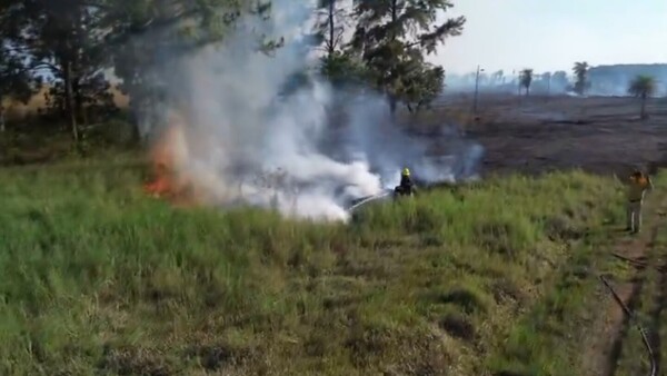 Bomberos reportan un incendio forestal de gran magnitud en Itacurubí de la Cordillera