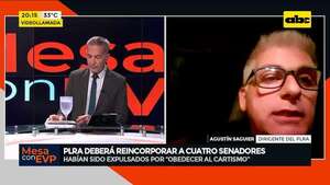 “Me da lástima que usen la justicia de esa manera”: Tribunal ordena reincorporar a senadores al PLRA - Mesa de Periodistas - ABC Color