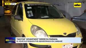 Video: recuperan taxi robado de una parada en Barcequillo, San Lorenzo         - ABC Noticias - ABC Color