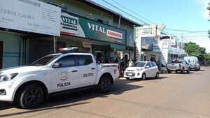 Motochorros roban una farmacia en Pedro Juan Caballero