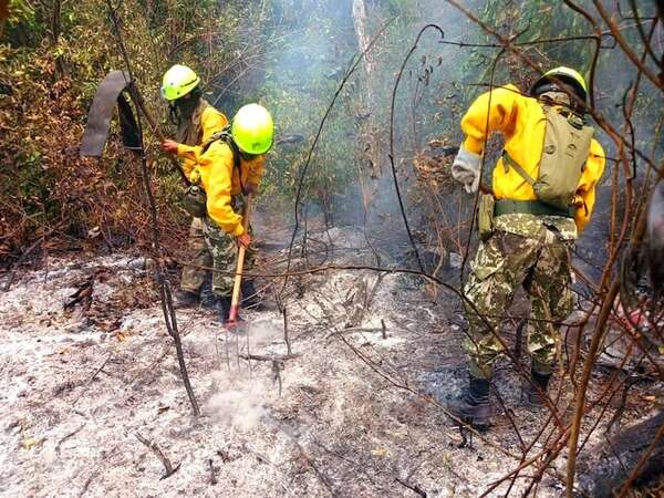 Varias instituciones trabajan para controlar un gran incendio en San Bernardino - Nacionales - ABC Color
