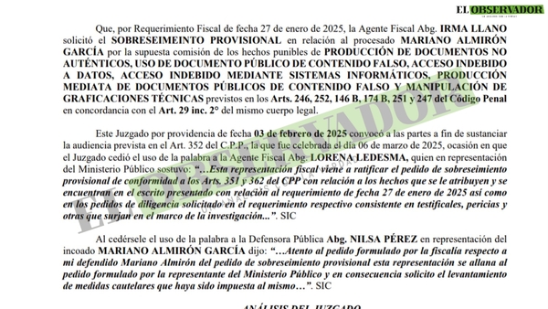 Otorgan sobreseimiento provisional a procesados en el caso de la red de falsificadores de resoluciones