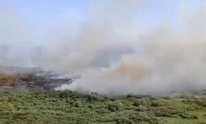 Reportan incendio en zona de San Bernardino