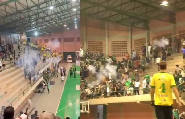 Escándalo en un clásico del Fútbol de Salón: chute opa a los golpes y bombazos en las graderías