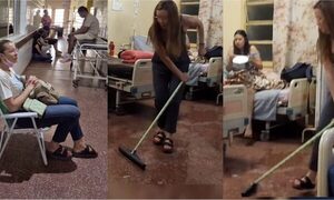 (VIDEO) ¡Dallys Ferreira sorprendió al rollo baldeando en un hospital!