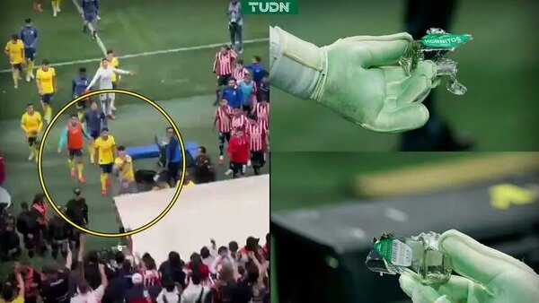 Versus / Futbolista del América herido en una pierna por botella lanzada en clásico ante Guadalajara