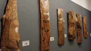 Tala indiscriminada de árboles inspira obras de arte