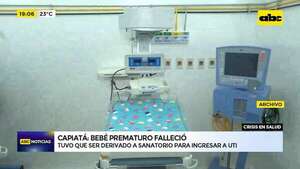 Crisis en salud: bebé prematuro fallece tras ser trasladado a UTI de sanatorio privado en Capiatá - ABC Noticias - ABC Color