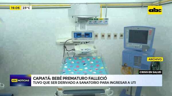 Crisis en salud: bebé prematuro fallece tras ser trasladado a UTI de sanatorio privado en Capiatá - ABC Noticias - ABC Color