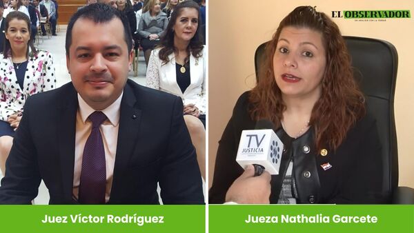 Jurado analiza mañana casos de los jueces de paz Víctor Rodríguez y Nathalia Garcete