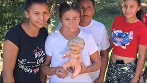 Cabello de un muñeco creció y dicen que es un milagro