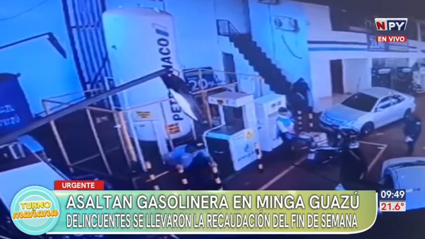Encapuchados asaltan estación de servicios y se llevan G. 60 millones en Minga Guazú