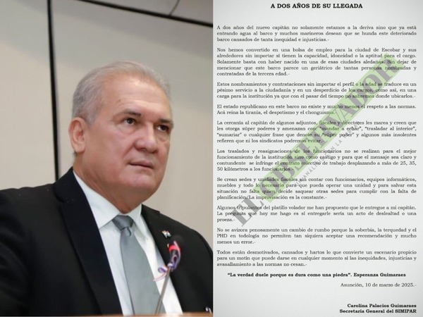 Dos años de Emiliano Rolón al frente de la Fiscalía: “Reina la tiranía, el despotismo y el chonguismo”