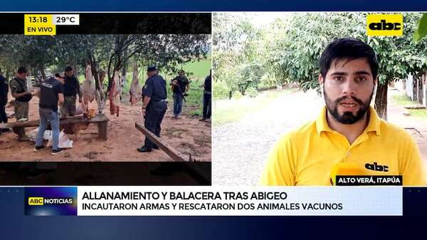 Video: allanamiento, balacera y detención de presunto abigeo en Alto Verá - ABC Noticias - ABC Color