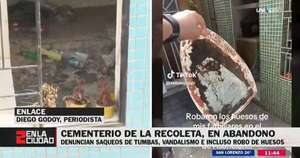 Diario HOY | Profanación, vandalismo y abandono: denuncian estado del Cementerio de La Recoleta