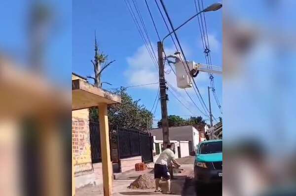 Operativo de la ANDE termina en violencia: usuario atacó dos camionetas con varilla de hierro - ABC en el Este - ABC Color