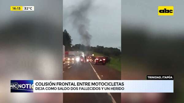 Video: dos fallecidos en choque frontal entre motocicletas en Trinidad - ABC Noticias - ABC Color