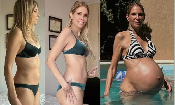 Sanie mostró cómo fue cambiando su cuerpo con sus mellis en su panza