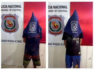 Capturan a dos hombres con objetos robados en Mariano Roque Alonso - Policiales - ABC Color