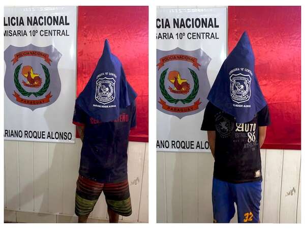 Capturan a dos hombres con objetos robados en Mariano Roque Alonso - Policiales - ABC Color