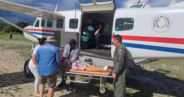 La Nación / Trasladaron de Bahía Negra a niña mordida por cascabel